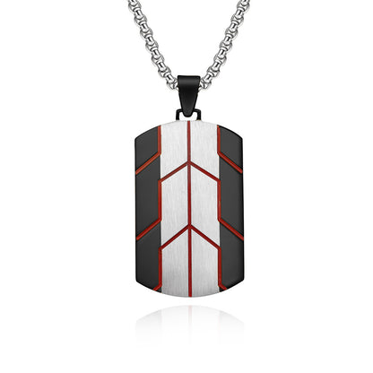 Custom Tire Pattern Pendant Mens Necklace