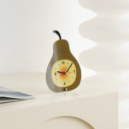Silent Pear Acrylic Desk Clock