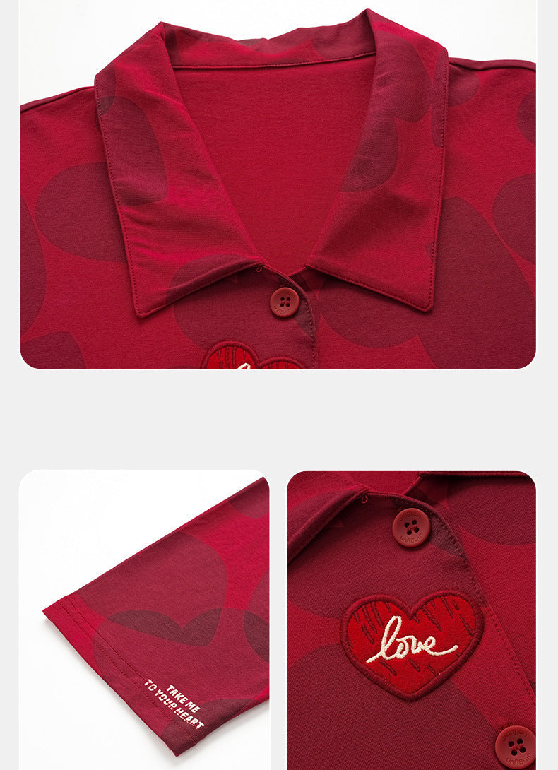 Matching Couple Pajamas Set – 100% Premium Cotton, Classic Button-Down Design