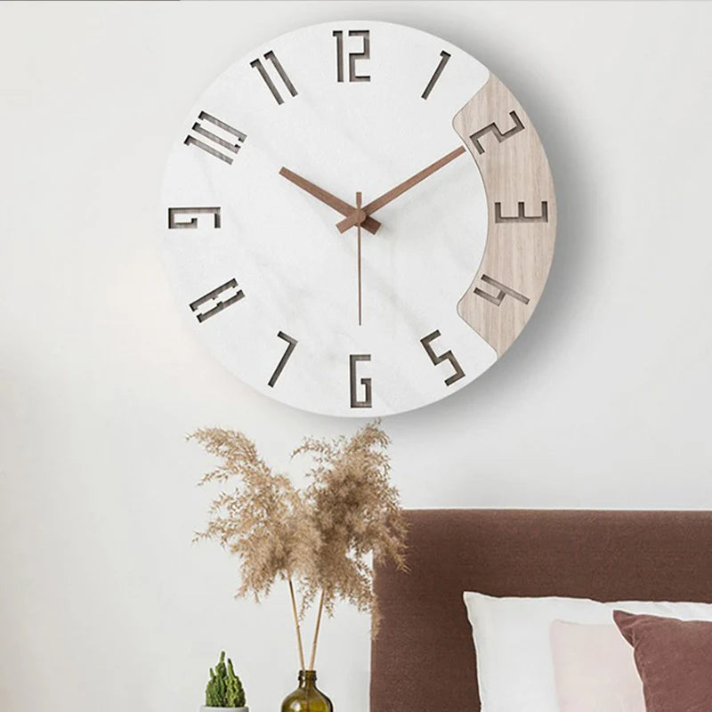 Japanese Style Wooden Silent Wall Clock – Minimalist & Zen Design