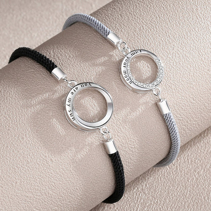 Sun and Moon Ring Promise Couple Bracelets