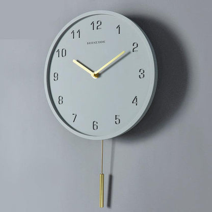 Concrete Nordic Pendulum Silent Wall Clock (10")