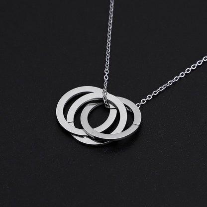 Interlocking Circles Necklace Gift for Mom