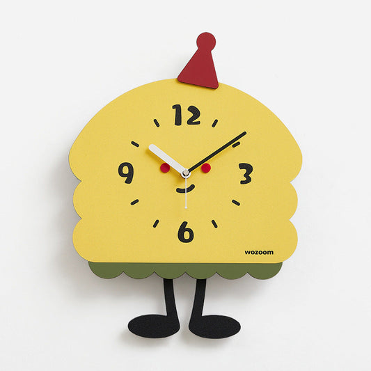 Christmas Theme Cartoon Kids Bedroom Silent Clock