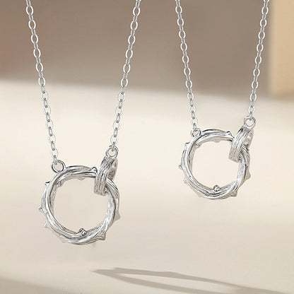 Mobius Rings Couple Necklaces Set