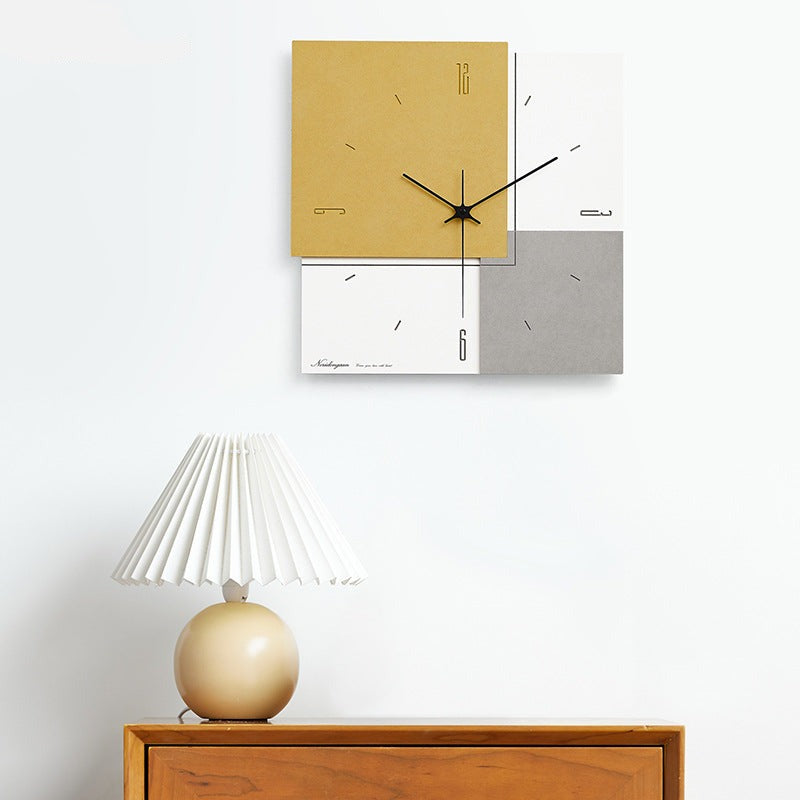 Square Shaped Modern Silent Wall Clock