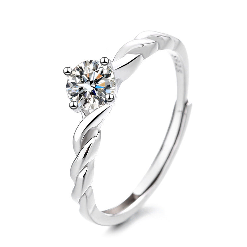 1 Carat Moissanite Solitaire Women Ring