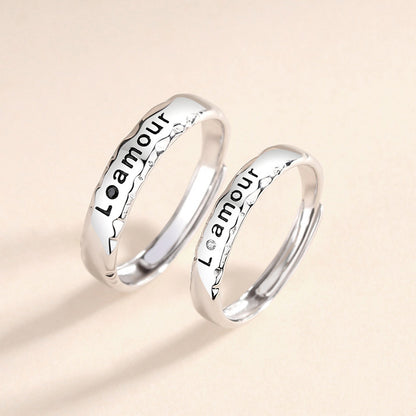 Custom Amour His Hers Wedding Bands for Two