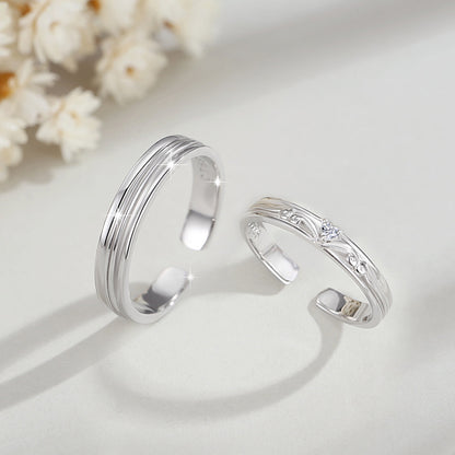 Engraved Adjustable Matching Rings for Couples