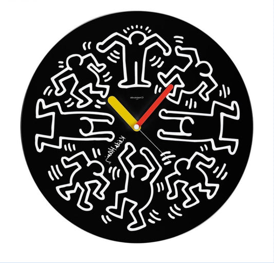 Graphic Art Silent Wall Clock — 12" MDF (Black)