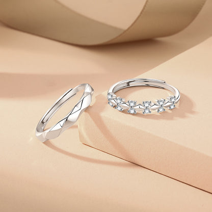 Customizable Wedding Bands for Couples Sterling Silver