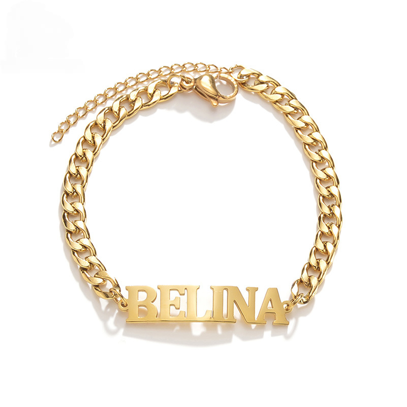 Thick Chain Personal Name Bracelet