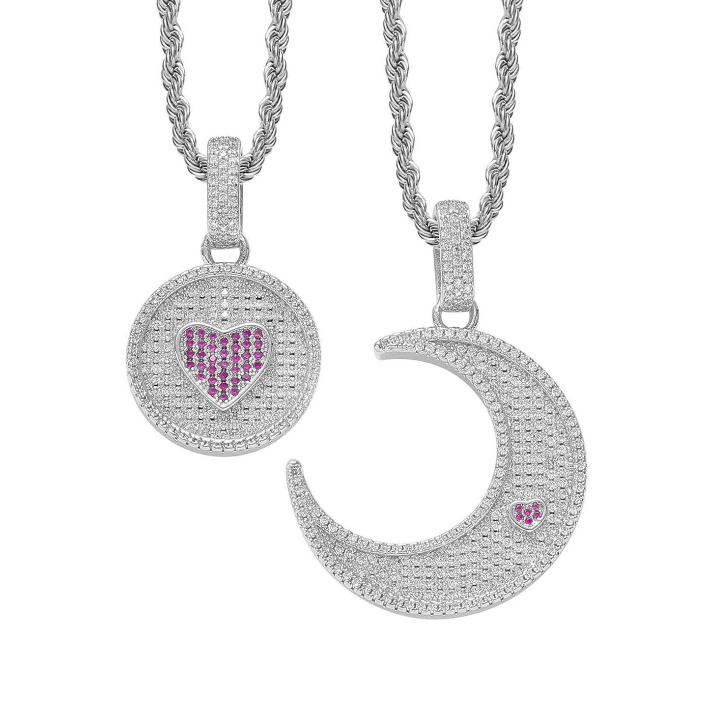 Sun and Moon Bff Necklaces Set for Best Friends
