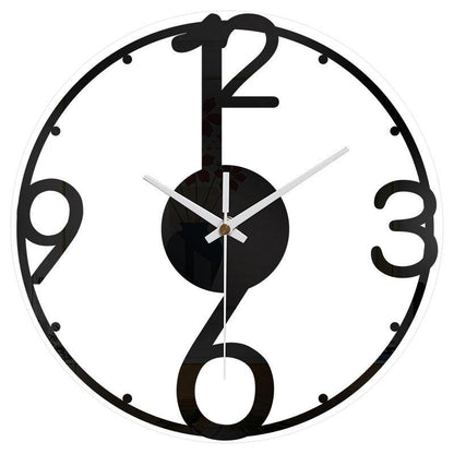 Big Numbers Silent Wall Clock — 12" Acrylic Modern
