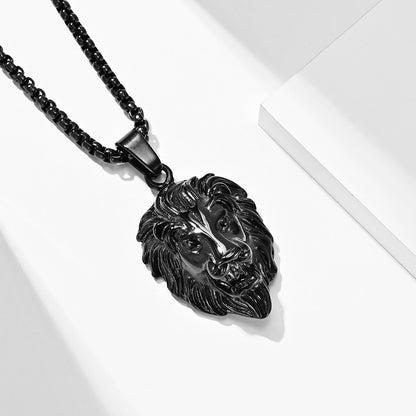 Loin Face Mens Thick Chain Necklace