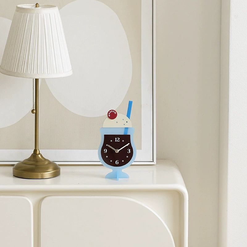 Silent Ice Cream Acrylic Desk Clock