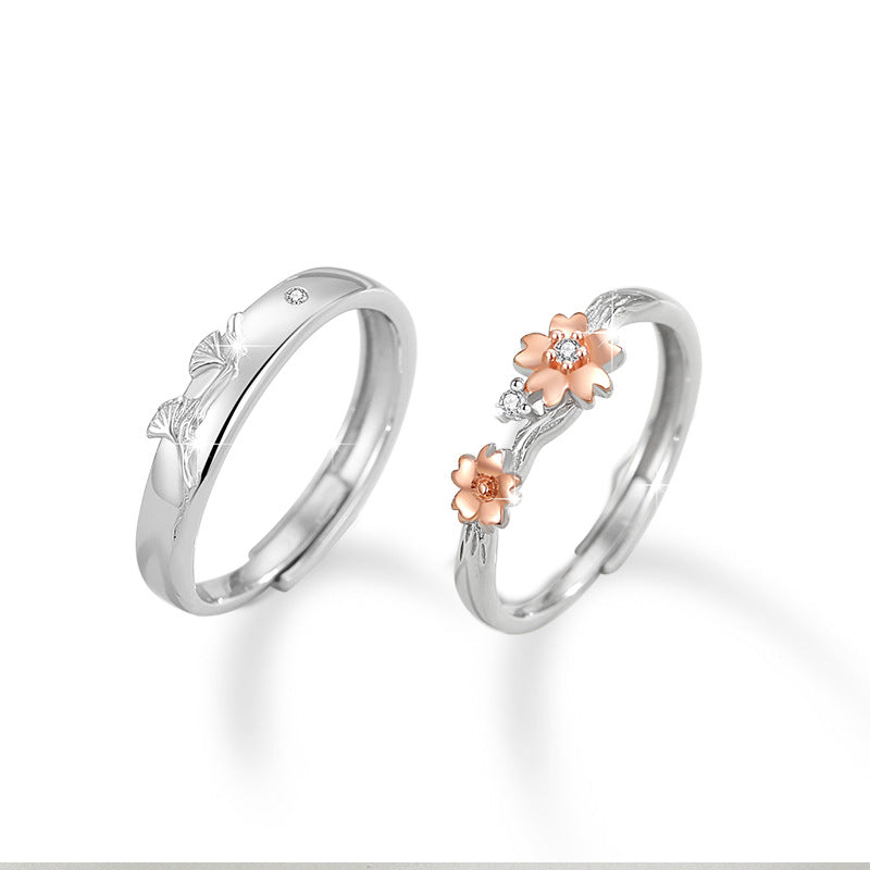 Custom 2 Pcs Set of Promise Rings for Couples