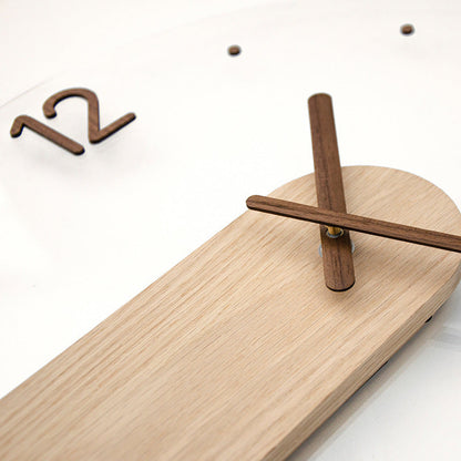 Nordic Solid Wood Silent Wall Clock (35cm)