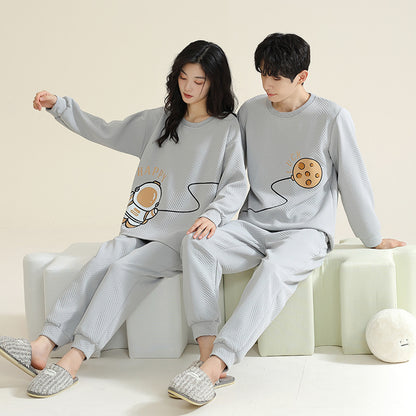 Matching Cotton Winter Couples Pajamas Set for Two