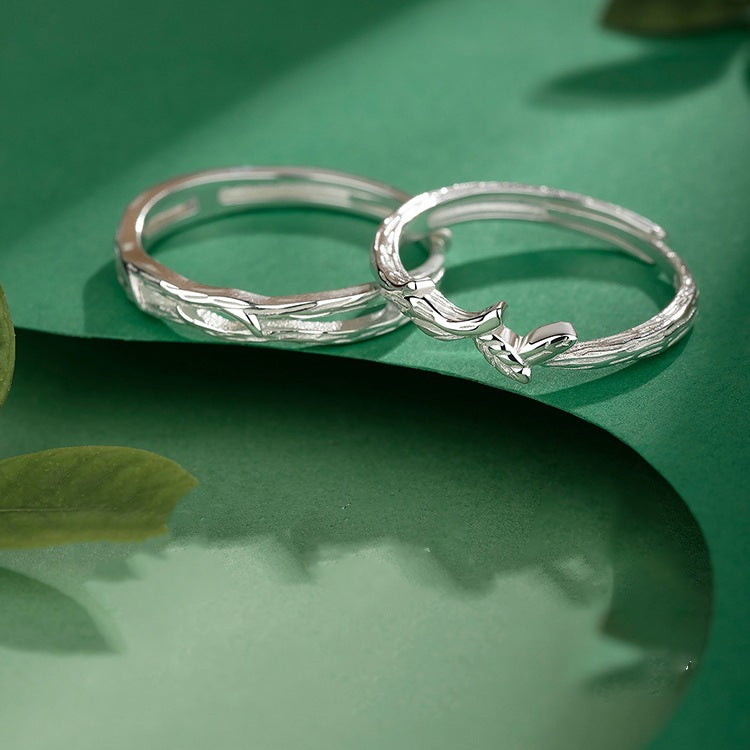 Personalized Matching Sterling Silver Rings Set for 2