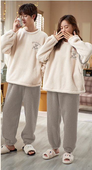 Couple Matching Cozy Flannel Pajamas Set