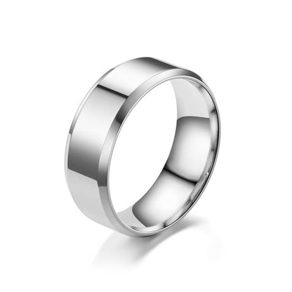 Engraved Minimalist Matching Rings Set