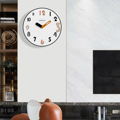 Nordic Simple Numbers Analog Silent Wall Clock