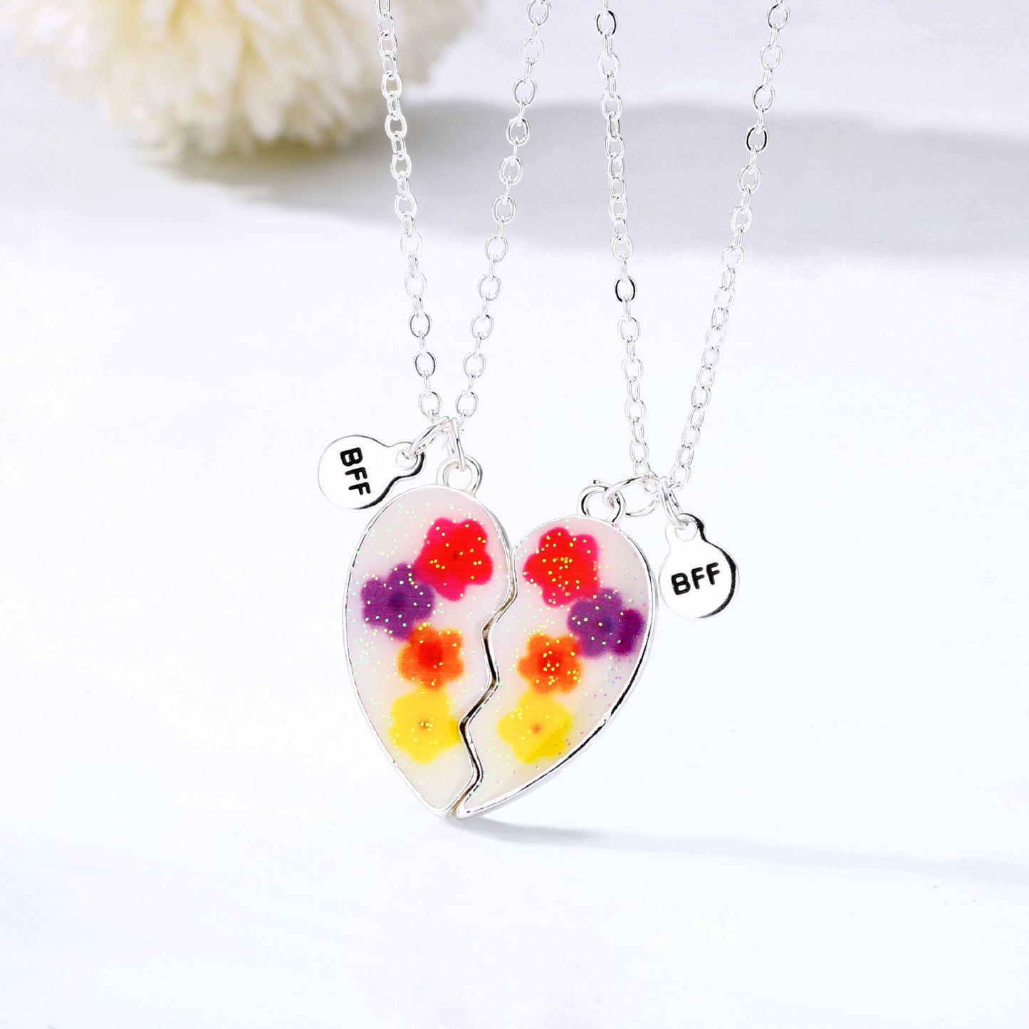 Magnetic Hearts Friendship Necklaces Set for 2