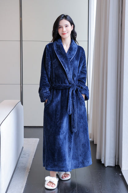 2-Piece Thickened Flannel Winter Robes for Couples