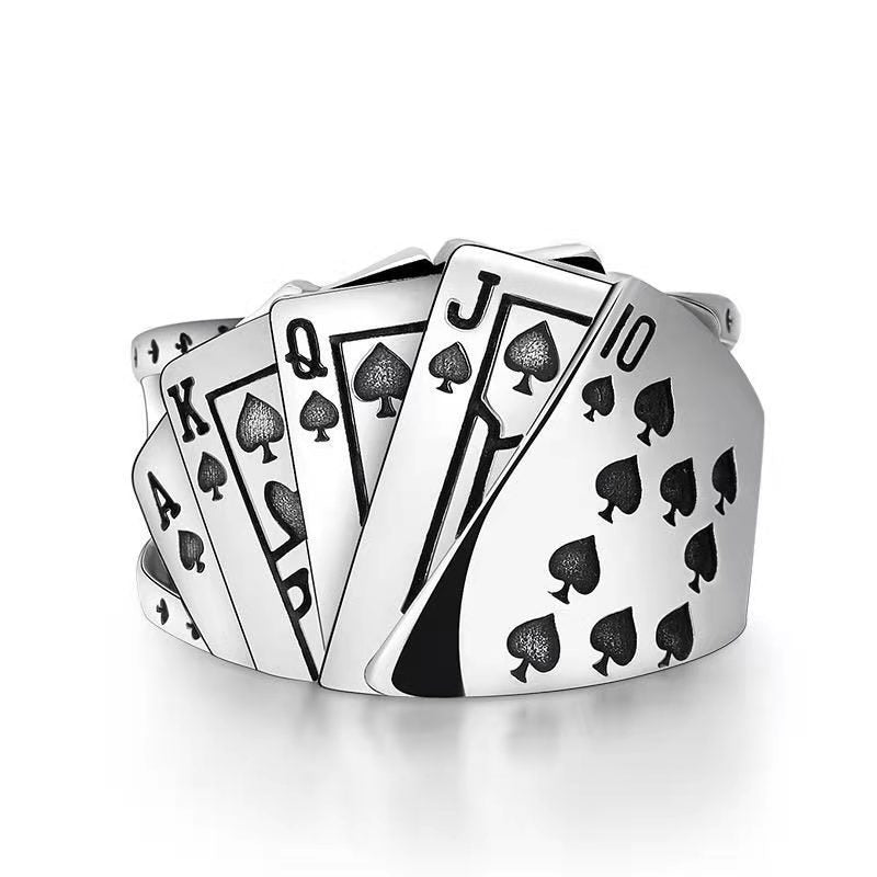 Custom Poker Loving Mens Ring