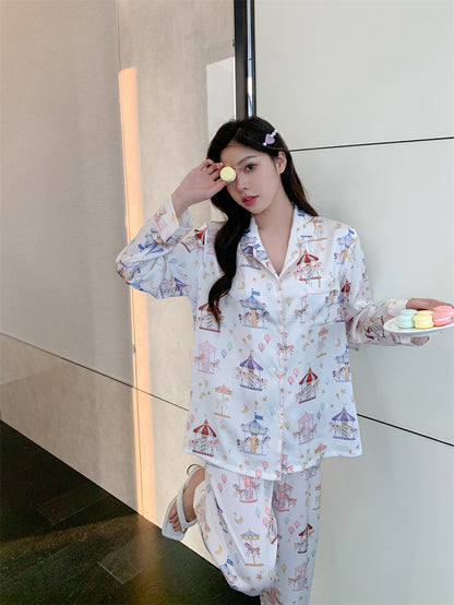 Cute Panda Print Pajama Set for Women - Gullei