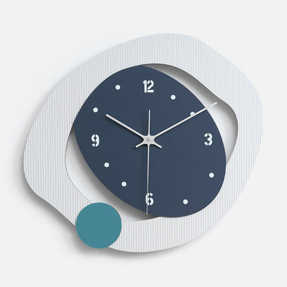 Modern Odd Shape Analog Silent Wall Clock Silver