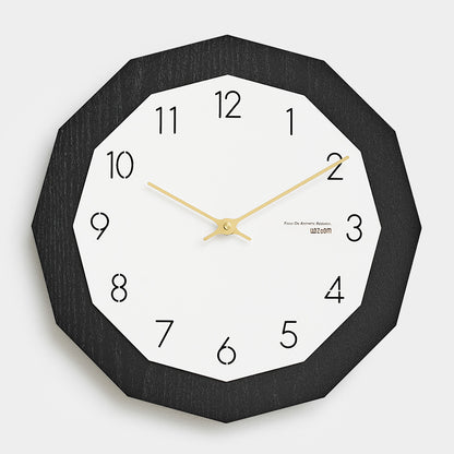 Modern Geometric Analog Silent Wall Clock