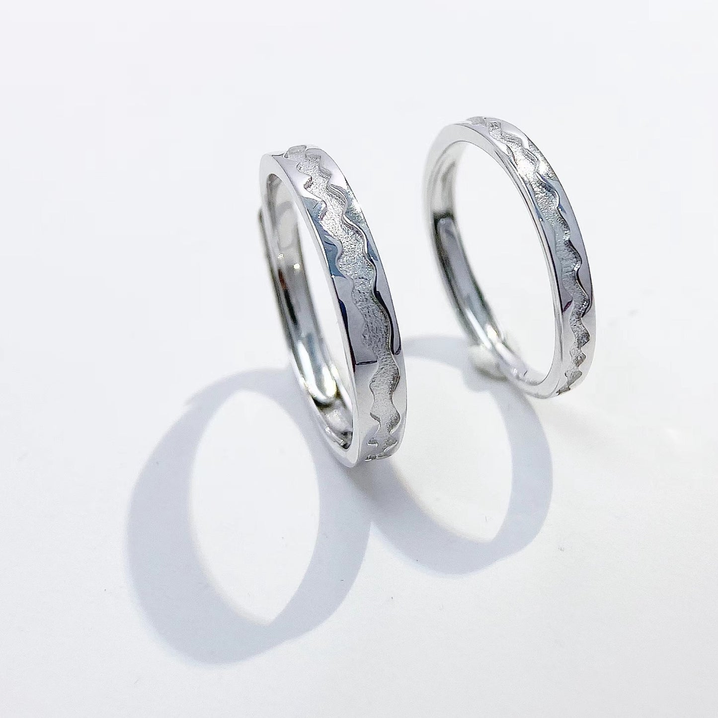 Matching Promise Rings for Couples Sterling Silver