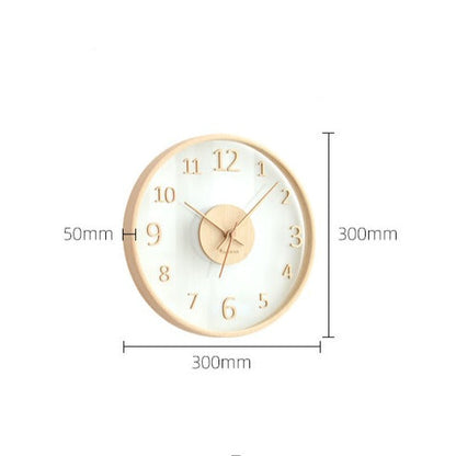 Leaf Hands Solid Wood Analogue Wall Clock (10")