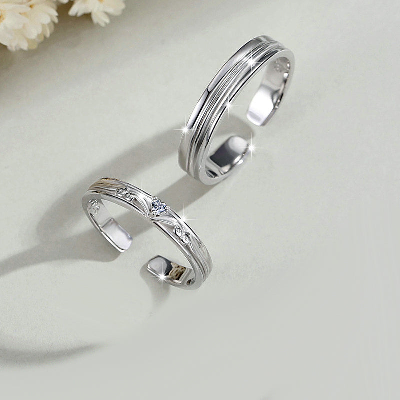 Engraved Adjustable Matching Rings for Couples