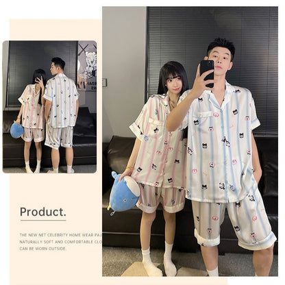 Cool Comfort: Fun Matching Summer Couple Pajamas