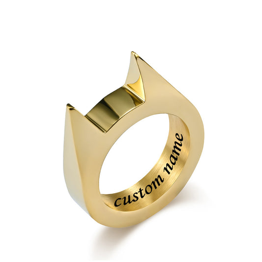 Gullei™ Cat Ears Spiked Self Defense Ring
