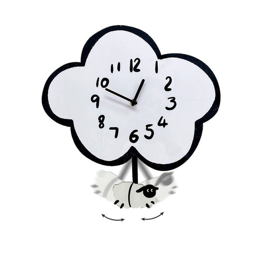 Swinging Sheep Silent Pendulum Wall Clock (38 cm)