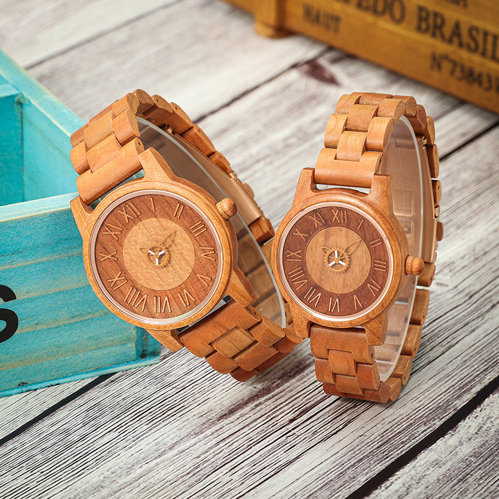 Couples Wooden Watches Gift Set for Two