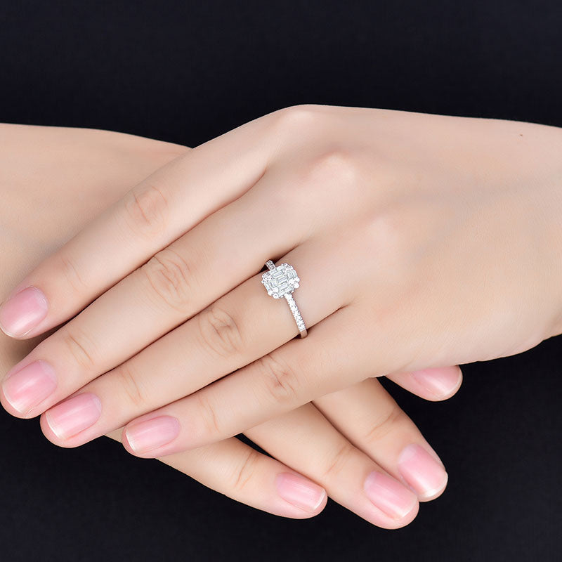 Custom Lab Created Diamond Promise Ring