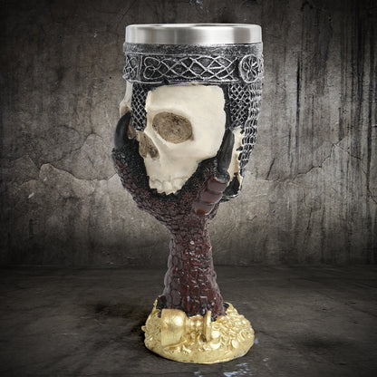 Ceramic Steel Skull Goblet Cup