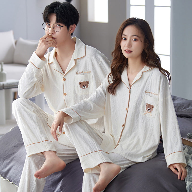 Matching Cotton PJs Set for Men and Women