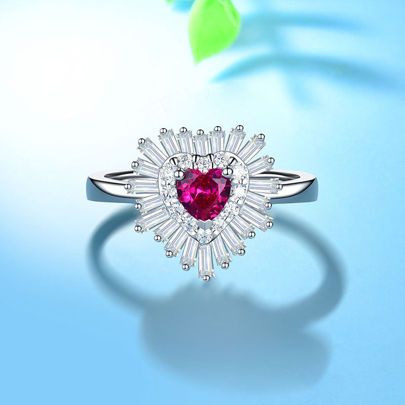 0.5 Carat Diamond and Ruby Ring for Her