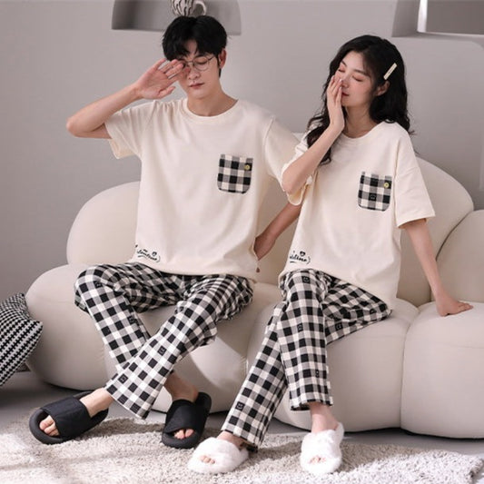Matching Soft Pajamas Sleepwear Set for Couples