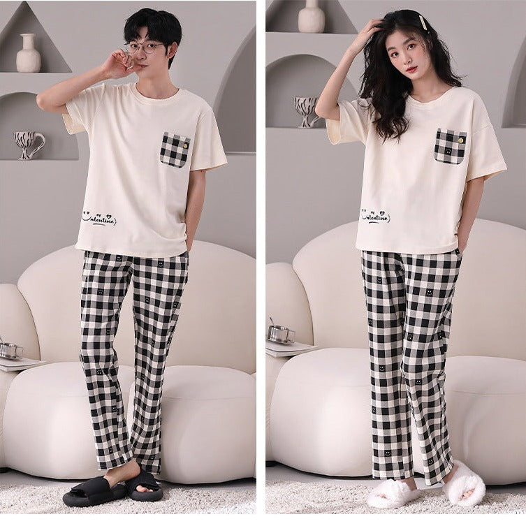 Matching Soft Pajamas Sleepwear Set for Couples