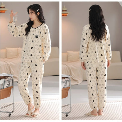 Cute Rabbit Women's Sleepwear Set - 100% Cotton