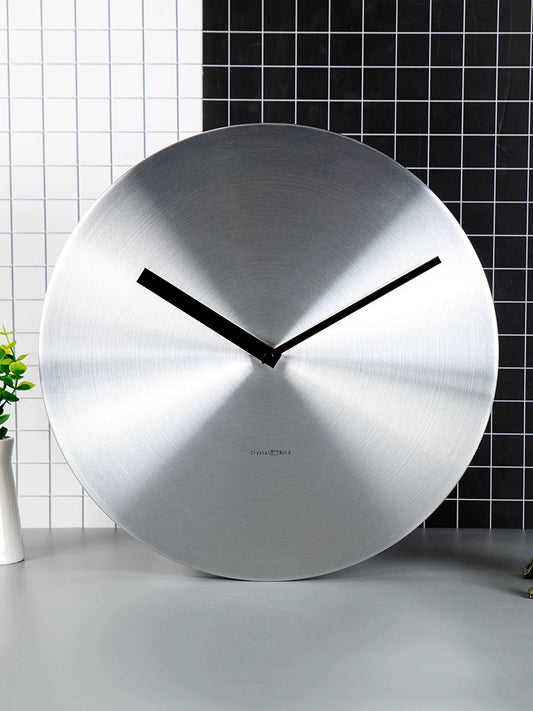 Minimalist Aluminum Silent Wall Clock - Sleek Nordic Design