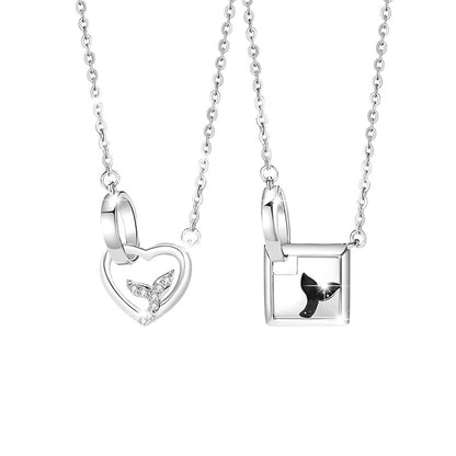 Ocean Theme Necklaces Set for Two - Sterling Silver