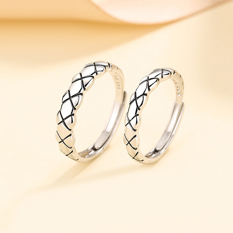 Custom Romantic Matching Promise Rings Set for Two